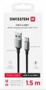 Swissten DATOVÝ KABEL TEXTILE II USB / USB-C 1,5 M ČERNÝ Swissten DATOVÝ KABEL TEXTILE II USB / USB-C 1,5 M ČERNÝ