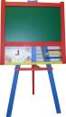 Tabule barevná magnetická školní trojnožka s počítadlem a hodinami