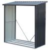 Tepro 7712 Wood Store Large Přístřešek na dřevo 164 x 83 x 157 cm, plechový, antracit