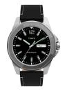 Timex Boutique 44 mm černé pánské analogové hodinky s datumovkou a koženým řemínkem Timex Boutique 44 mm černé pánské analogové hodinky s datumovkou a koženým řemínkem
