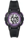 Timex Marathon Černá-fialová Midsize dámské digitální hodinky Timex Marathon Černá-fialová Midsize dámské digitální hodinky