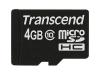 Transcend 4GB microSDHC (Class 10) paměťová karta (bez adaptéru) Transcend 4GB microSDHC (Class 10) paměťová karta (bez adaptéru)