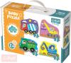 Trefl Baby puzzle Stavební auta velké dílky 4v1 set 18 dílků pro miminko
