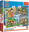 Trefl PUZZLE 4v1 Tlapková Patrola Prázdniny 29x21cm 207 dílků skládačka Trefl PUZZLE 4v1 Tlapková Patrola Prázdniny 29x21cm 207 dílků skládačka