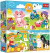 Trefl PUZZLE 4v1 Zvířátka na vsi 19x16cm 4-12 dílků skládačka Trefl PUZZLE 4v1 Zvířátka na vsi 19x16cm 4-12 dílků skládačka