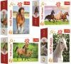 Trefl PUZZLE Koně foto mini 20x13cm skládačka 54 dílků 4 druhy