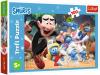 Trefl PUZZLE Lekce taťka Šmouly Šmoulové 41x28cm 100 dílků skládačka Trefl PUZZLE Lekce taťka Šmouly Šmoulové 41x28cm 100 dílků skládačka