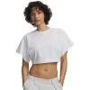Under Armour Cropped Script SS Tee-WHT dámské tričko