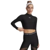 Under Armour HeatGear Crop Mock LS-BLK dámské kompresní tričko s dlouhým rukávem Under Armour HeatGear Crop Mock LS-BLK dámské kompresní tričko s dlouhým rukávem