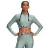 Under Armour HeatGear Rib 1/4 Zip LS-GRN dámské tréninkové tričko s dlouhým rukávem