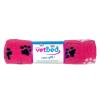 Vetbed protiskluz / Drybed růžová černé a bílé packy DELUXE 75 x 50 cm, vlas 30 mm