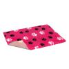 Vetbed protiskluz / Drybed růžová černé a bílé packy, role 10 x 1,5 m, vlas 30 mm