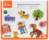 Viga DŘEVO Magnetky baby domácí zvířátka set 20ks (dřevěná hračka)