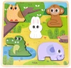 Viga DŘEVO Vkládačka Divoká zvířátka puzzle vkládací na desce 5 dílků Viga DŘEVO Vkládačka Divoká zvířátka puzzle vkládací na desce 5 dílků