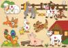 Woody DŘEVO Baby puzzle vkládací zvířata 9 dílků s úchyty na desce
