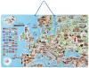 Woody DŘEVO Hra mapa Evropy 3v1 naučné puzzle skládačka 75x45cm AJ