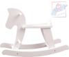 Woody DŘEVO Kůň dětský houpací bílý (dřevěná hračka)