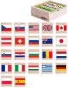 Woody DŘEVO Pexeso vlajky států 44ks dřevěný box (společenská hra)
