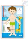 Woody DŘEVO Puzzle kluk naučná skládačka set 13 dílků s podložkou