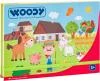 Woody DŘEVO Puzzle skládačka magnetické tvary 64ks Statek