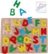 Woody DŘEVO Puzzle vkládací na desce Abeceda Woody DŘEVO Puzzle vkládací na desce Abeceda