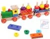 Woody DŘEVO Vlak navlékací set mašinka + 2 vagonky Světlo Zvuk Woody DŘEVO Vlak navlékací set mašinka + 2 vagonky Světlo Zvuk