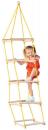 Woody DŘEVO Žebřík dětský provazový čtyřhranný 40x40x195cm závěsný