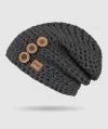 WOOX DG Button Beanie tmavě šedá pánská čepice WOOX DG Button Beanie tmavě šedá pánská čepice
