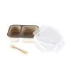 Zopa Silikonový svačinový box s příborem velký Sand Beige Zopa Silikonový svačinový box s příborem velký Sand Beige