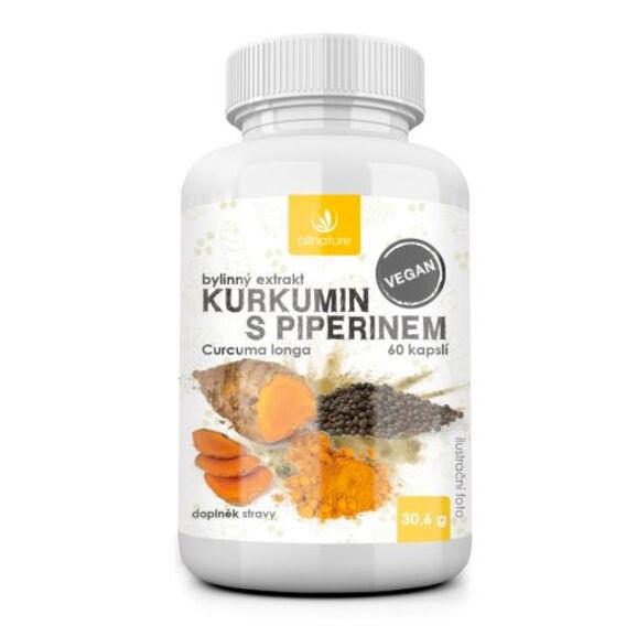 Allnature Kurkumin s piperinem 60 kapslí