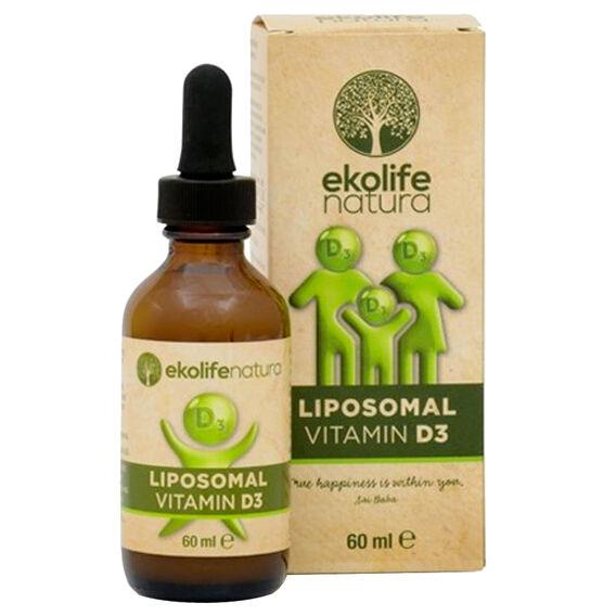 Levně Ekolife Natura Liposomal Vitamin D3 60ml - Meruňka