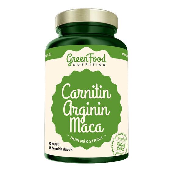 Levně GreenFood Carnitin Arginin Maca 90 kapslí