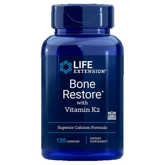 Life Extension Bone Restore with Vitamin K2 120 kapslí