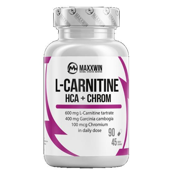 MaxxWin L-Carnitine + HCA + CHROM 90 kapslí