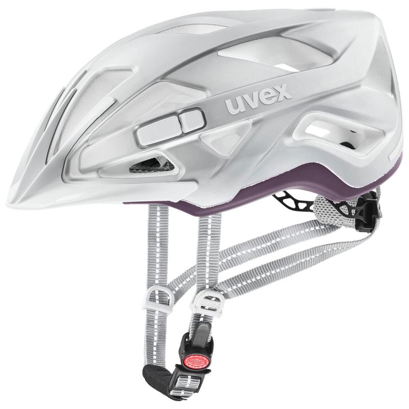 Uvex City Active 2022 Silver Plum Mat dámská cyklistická přilba