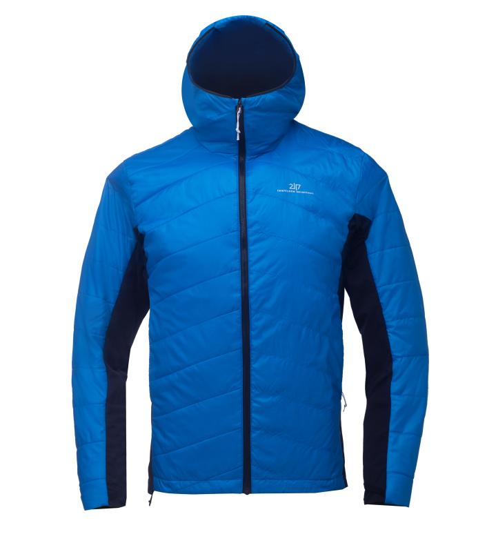2117 of Sweden KRUPPA pánska hybridná bunda s kapucňou, lake blue