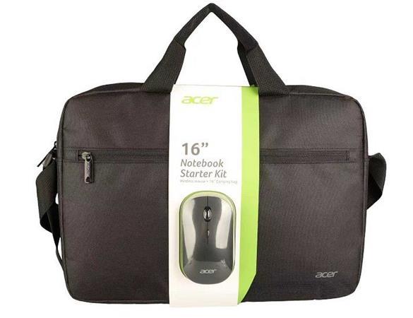 Acer Starter Kit 16" Carry Bag + Mouse - 16" Carry Bag černá, myš Dual-Mode (RF 2.4G + BT 5.2) černá