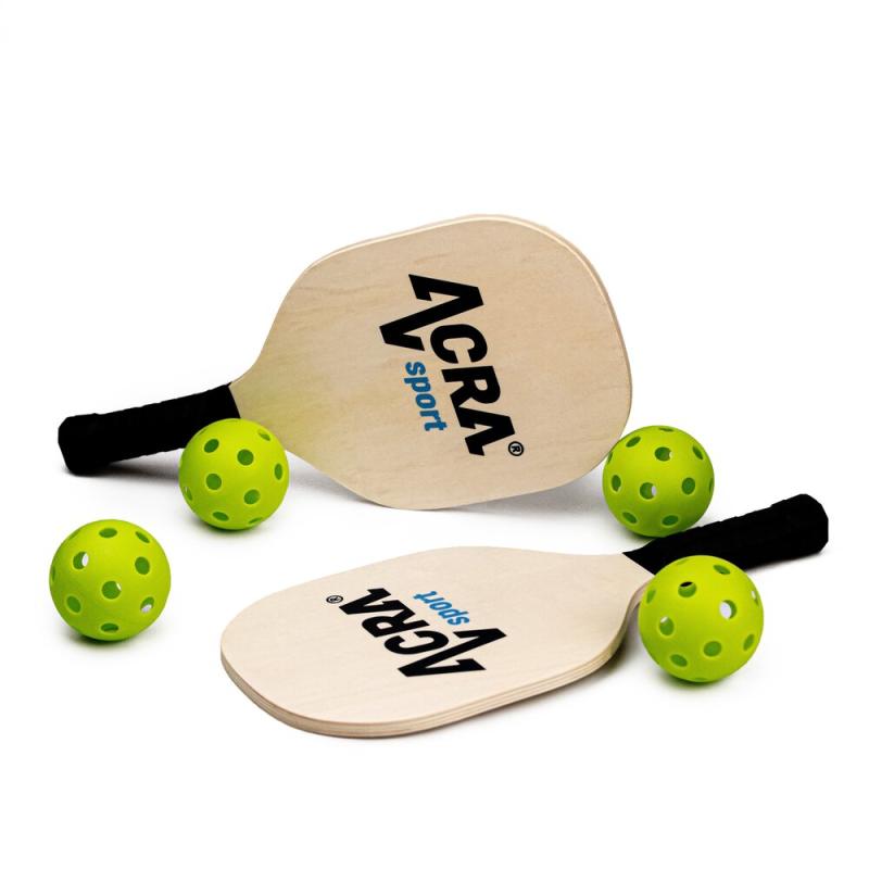 Acra sada na pickleball, 2 rakety a 4 loptičky