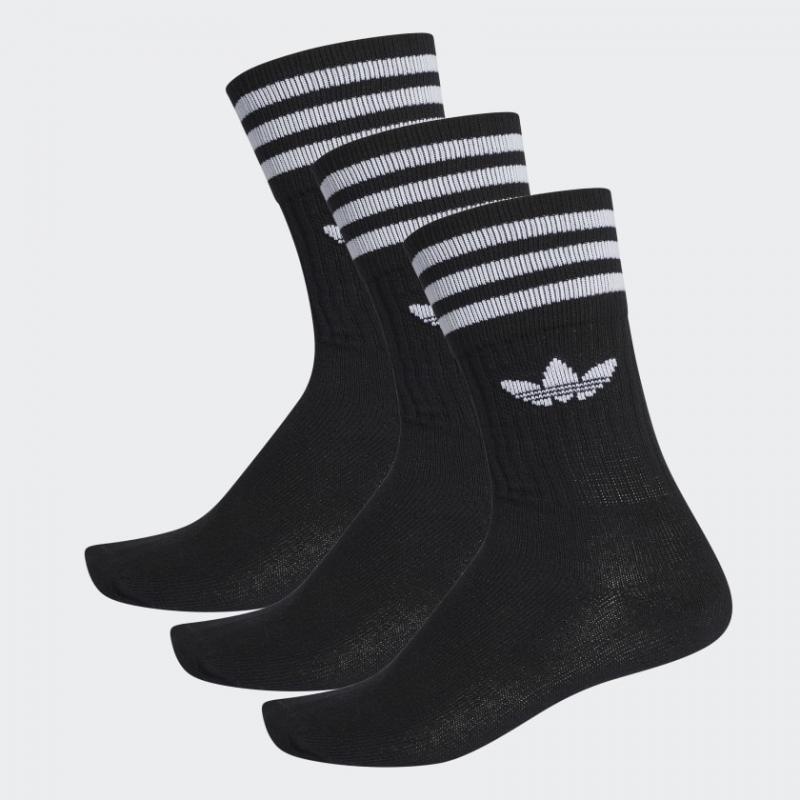 Levně Adidas Solid CREW SOCK S21490 Ponožky 3 KS PO - EU 43/46