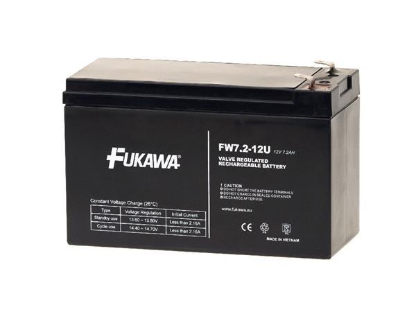 FUKAWA akumulátor FW 7,2-12 F2U (12V 7,2Ah faston F2-6,3mm životnost 5let)