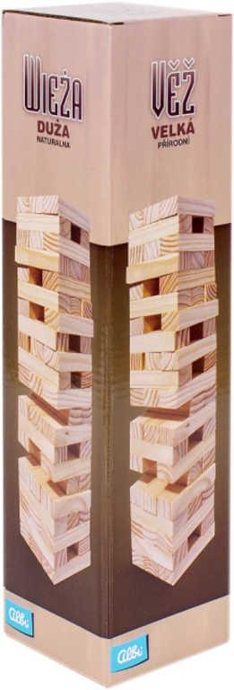 Albi DŘEVO Hra Věž Jenga velká přírodní natur 63 dílků (společenská hra)