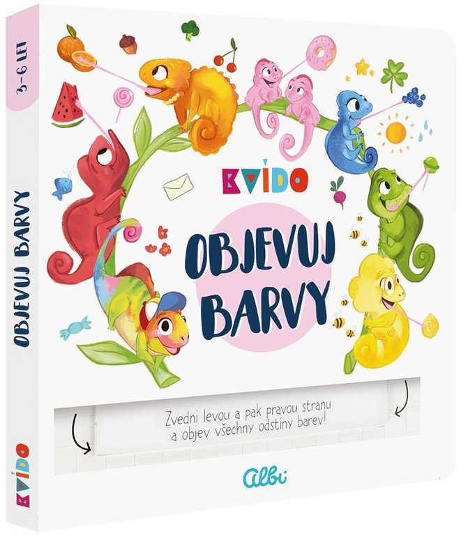 Albi Kvído Objevuj Barvy naučná kniha interaktivní překlápěcí stránky