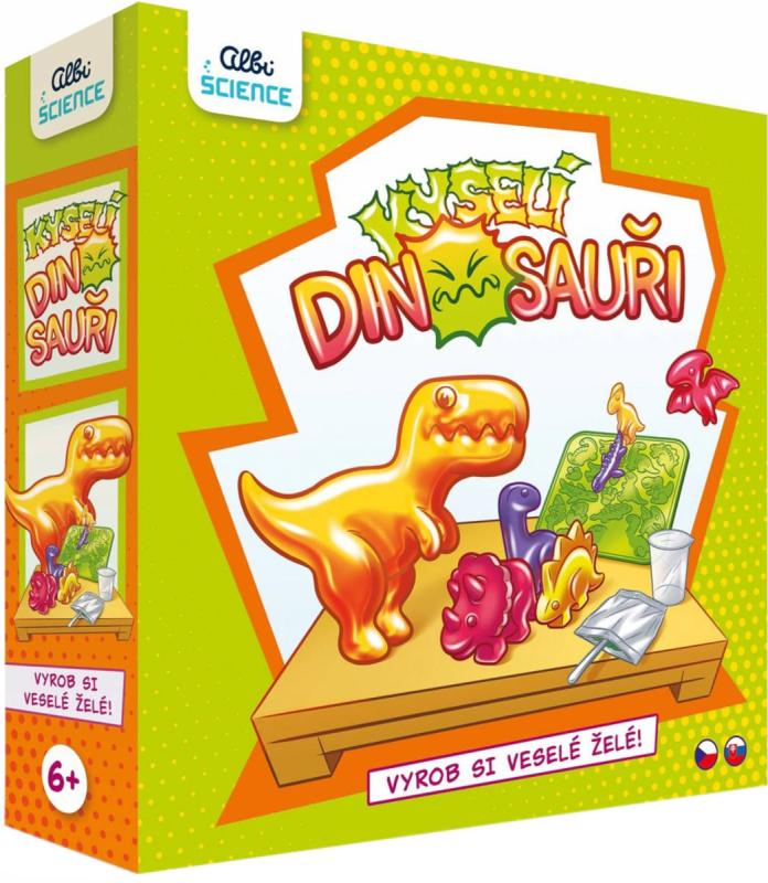 Albi Science Kyselí dinosauři kreativní set výroba želé bonbonů v krabici