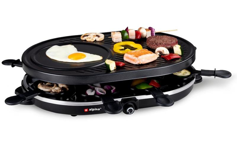 Alpina Elektrický gril + raclette multifunkční 1200W
