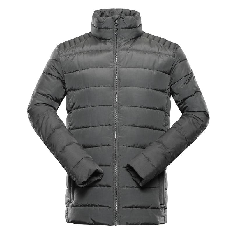 Alpine Pro GARAT pánská hi-therm bunda zimní NEUTRÁLNÍ / ZEMITÁ
