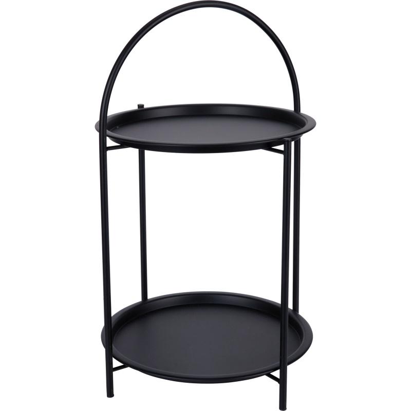 Ambiance Odkládací stolek kovový 66 cm černá