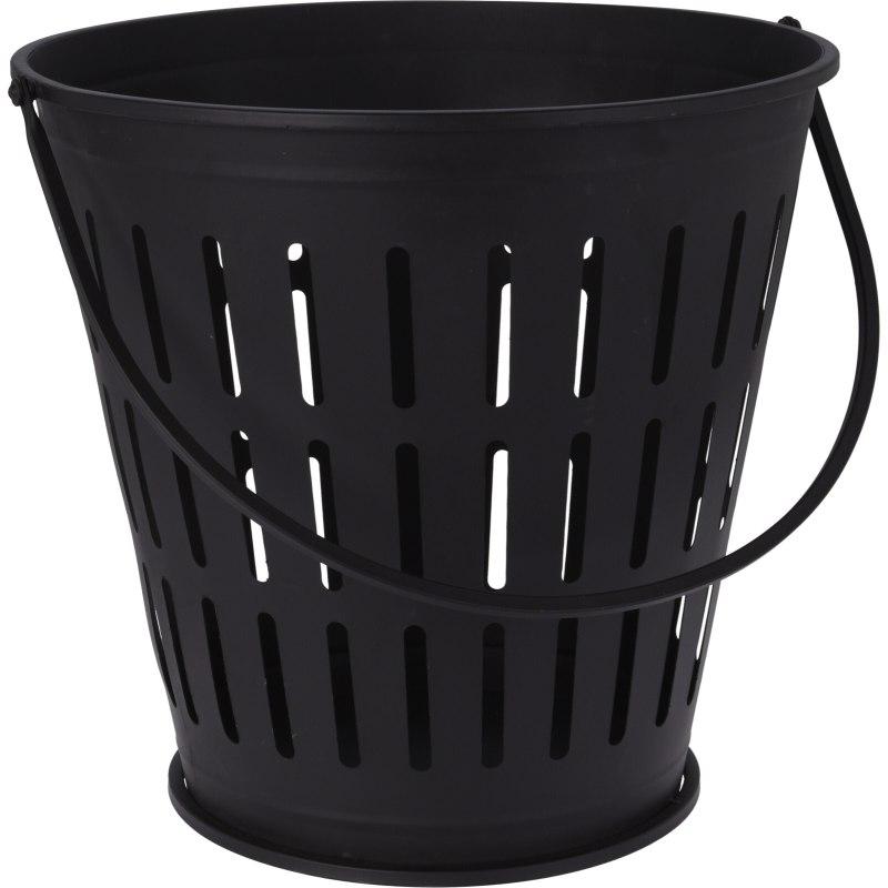 Ambiance Ohniště/koš na dřevo kovové s rukojetí