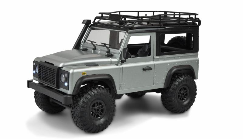Amewi RC crawler D90 Defender prporcionální, 1:12 stříbrná