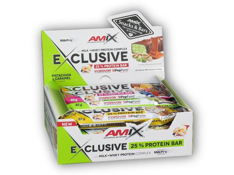 Levně Amix 12x Exclusive Protein Bar 85g - Peanut butter cake