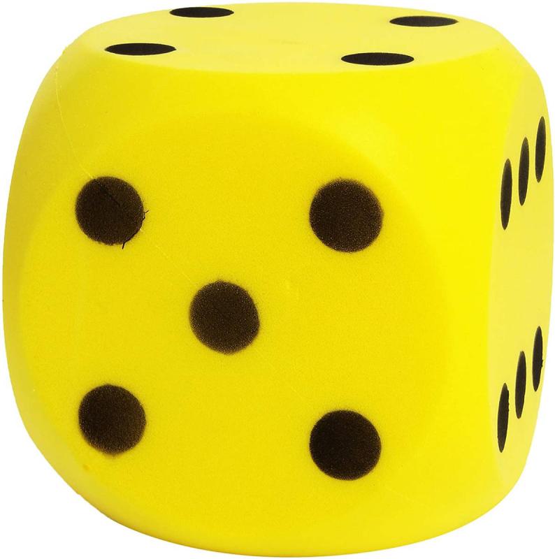 Androni Kostka hrací soft měkká 16cm žlutá molitanová